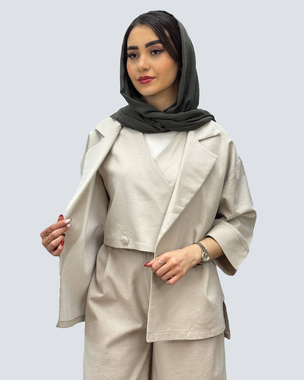 ست ۳ تیکه ژیله و کت و شلوار مدل نانسی