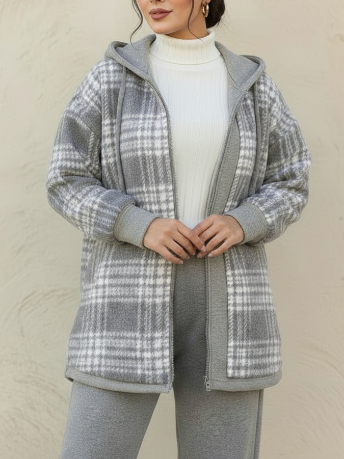 ست شکت و شلوار چهار خونه مدل دیبا