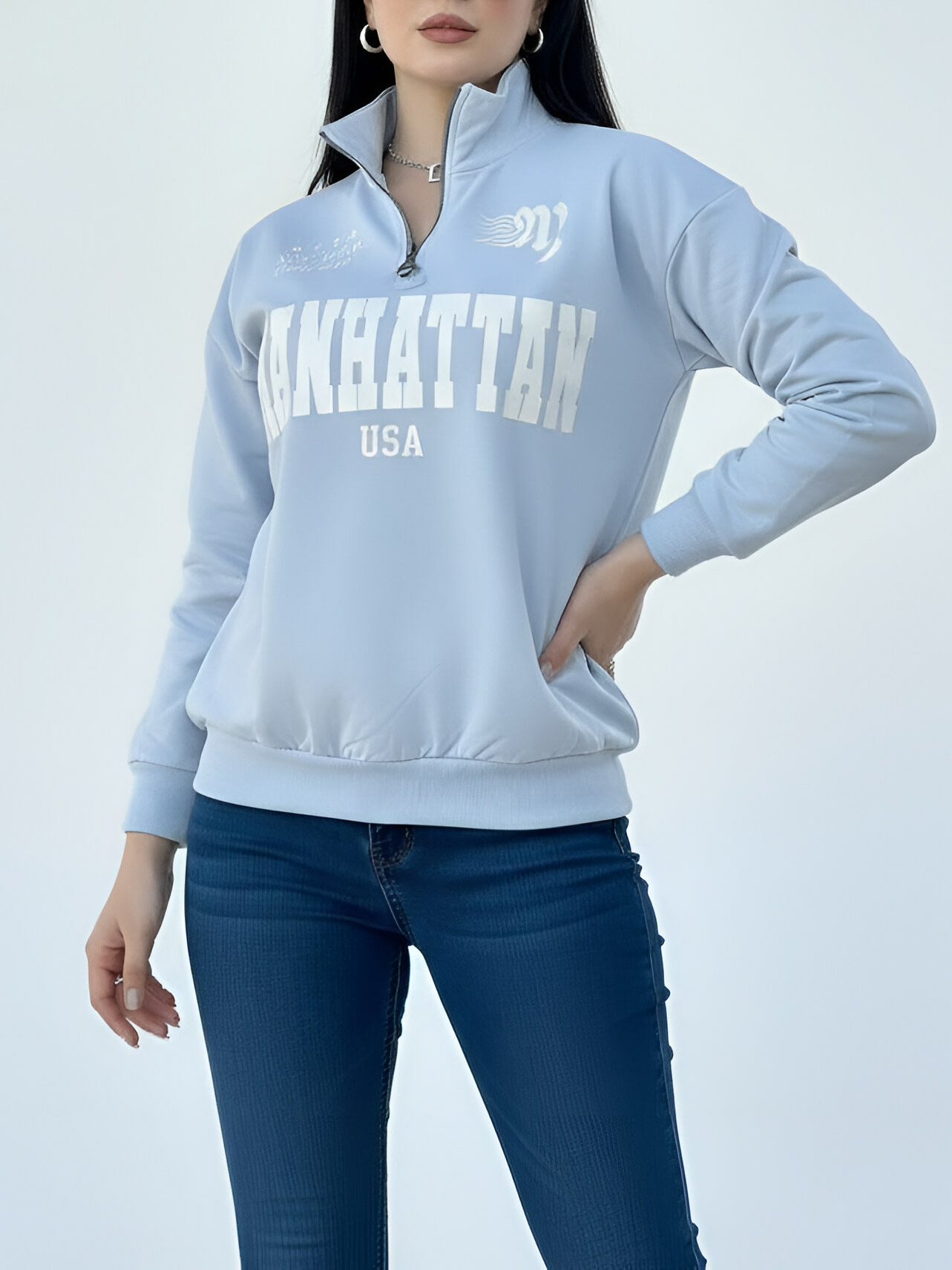 دورس نیم زیپ مدل سلین